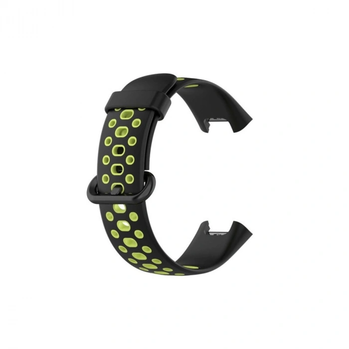Watch 2 Spor Delikli Kordon - Siyah-yeşil