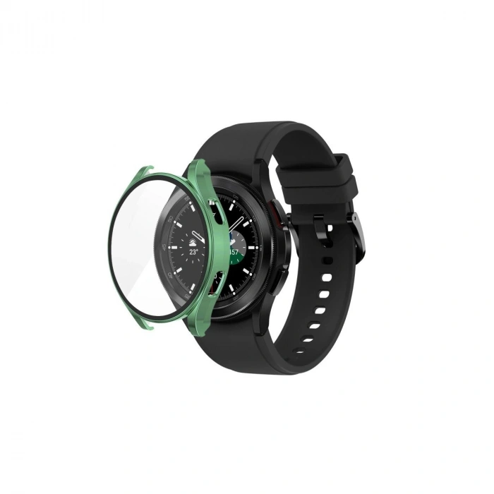 Watch 5 44mm Wall Camlı Kasa Ekran Koruyucu - Koyu Yeşil