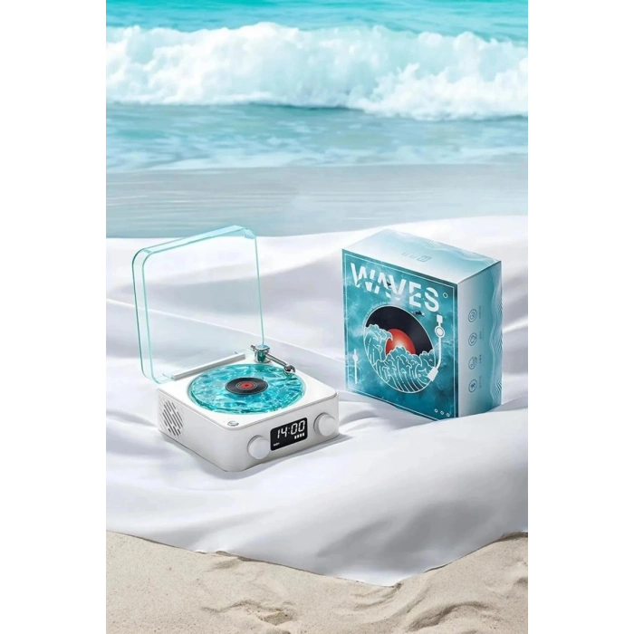 Wes Nostalji Plak Görünümlü Bluetooth Hoparlör 3d Ses Daası Retro Müzik Plak Mi