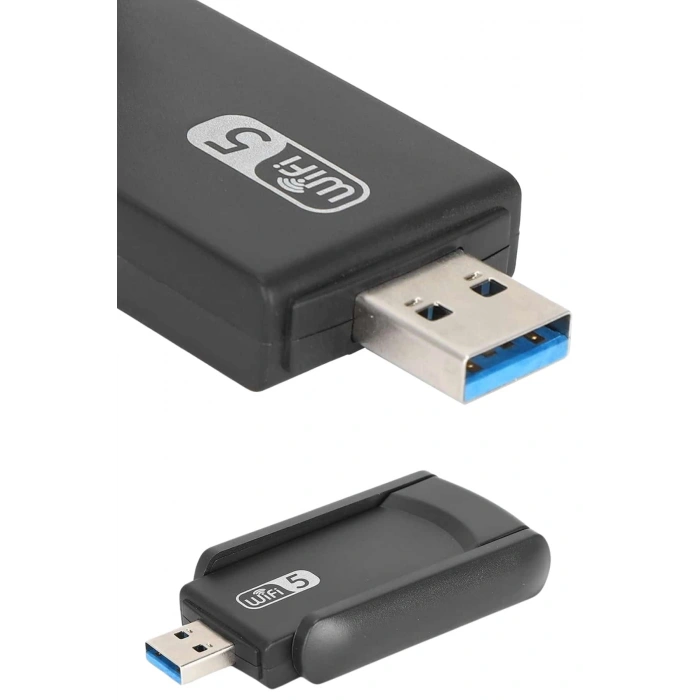 Wifi Adaptörü Bt5.0 Wifi 2si Bir Arada Çift Bantlı Çift Anten
