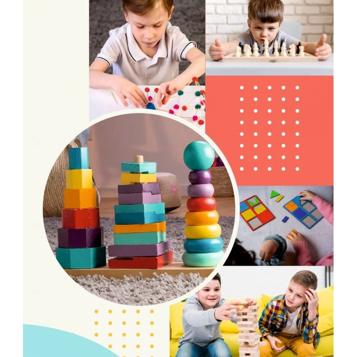Wood City Blks Ahşap Şehir Blokları (Kayın Ağacı)