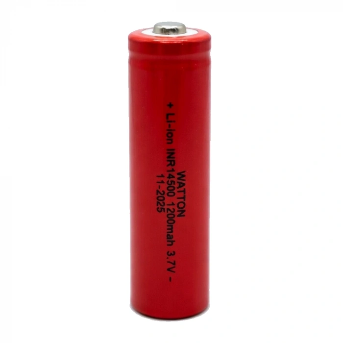WT-14500 1200mAh 3.7V Li-ion Şarj Edilebilir Pil - Kırmızı