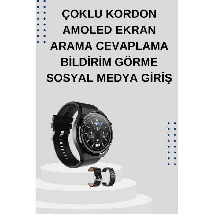 Yeni Nesil Sesli Görüşme Akıllı Saat ve Powerbank Çoklu Şarj Girişli Bluetooth Kulaklık Nabız Ölçer