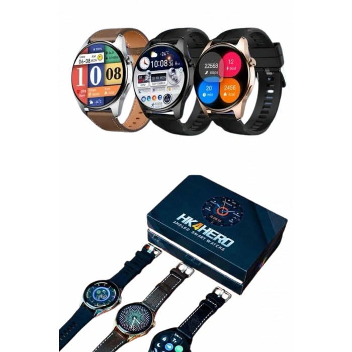 Yuvarlak Kasa 46mm Akıllı Saat Android Ve IOS Uyumlu Uyku ve Sağlık Takibi