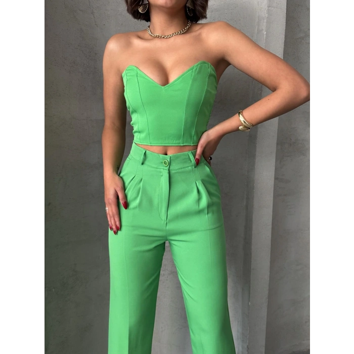 zzo pantolonlu alt üst takım yeşil