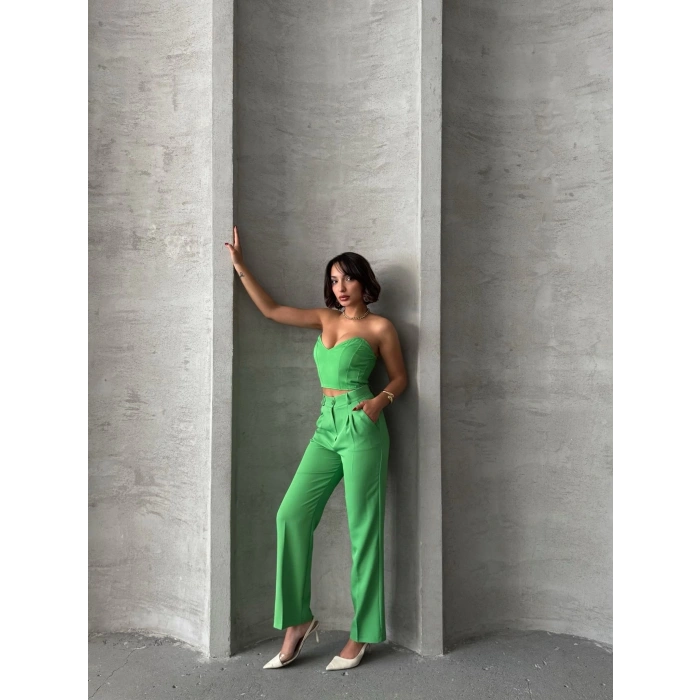 zzo pantolonlu alt üst takım yeşil