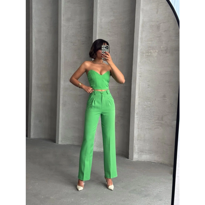 zzo pantolonlu alt üst takım yeşil