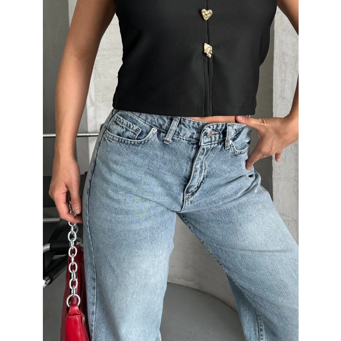 zzo straight kar yı jeans pantolon mavi