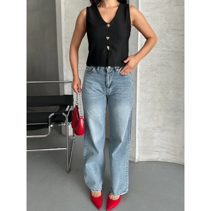 zzo straight kar yı jeans pantolon mavi