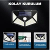 100 Led DIŞ Mekan Solar Aydınlatma Fotoselli Solar Lamba Hareket Sensörlü