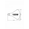 100W Isıtıcı Ampul Kırmızı Isı Lambası Civciv Kümes Kuluçka E27 Duy Isıtma Ampulü (  )