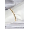 14K Gold Renk Kaplama Zincir Model CM Kadın Bileklik