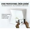 20 x 20 CM Profesyonel Stü Led Işıklı Çift Sıra Ürün Fotoğraf Çekim Çadırı