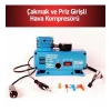 220 Volt12 Volt 250 Psi Geniş Uygulama Yelpazesi Kompresör Lastik Hava Şişirme Oto Pompası (  )