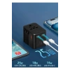 25w Evrensel Seyahat Adaptörü, Eu/us/uk/au Priz Dönüştürücü, 1x Usb, 2x Type-c Hızlı Şarj