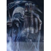 3 Boyutlu   3 Farklı  Değişenli Halloween İskelet Tablosu 30x40 cm