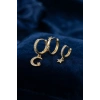 3 lü Ay ve Yıldız Model Gold Renk Set Küpe