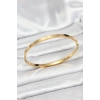 316L Çelik Gold Renk Zirkon Taşlı 65 mm İnce Kadın Kelepçe Bileklik