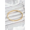 316L Çelik Gold Renk Zirkon Taşlı 65 mm İnce Kadın Kelepçe Bileklik