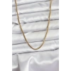 316L Çelik Zincir Gold Renk 60 cm Yılan Zincir Kadın Kolye