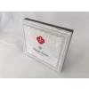 3D Nakışlı Çift Kişilik Saten Nev Takımı Perla Beyaz