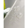 3D Nakışlı Çift Kişilik Saten Nev Takımı Pure Ekru