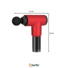 4 Başlıklı 6 Seviye Hız Ayarlı Vurmalı Kas Yoğurmalı Titreşimli Masaj Tabancası Aleti (  )