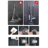 4 Lü Kelebek Yapışkanlı Mop Fırça Çekpas Sap Tutucu Organizer Banyo Düzenleyici