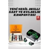 7 Kordonlu Akıllı Saat Ve Aynalı Bluetooth Kulaklık Powerbank Dijital Göstergeli