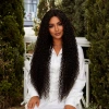 Afro Daa Fiber Sen Tül Peruk / Koyu Kestane