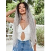 Afro Daa Fiber Sen Tül Peruk / Siyah / Gri Ombreli