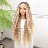 Afro Daa Kumral Balköpüğü Ombre ve Röfleli Fiber Sen Tül Peruk