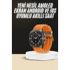 Akıllı Saat Unısex Zarif Görünümlü Titanyum Kasa Amoled Ekran Müzik Dinleme