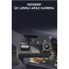 Araç İçi 1080p 3 Kameralı Lcd Ekranlı Gece Görüşlü , G-sensör , Geri Görüş Kamera