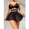 Arias Closet Desenli Mini Etekli Sütyen Takımı