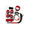 kapsulavm Kırmızı/Siyah İçi Tüylü Deri 7li Harness Set