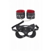 kapsulavm Maske Ve Kelepçe Deri Harness Fantezi Set