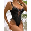 Arias Closet Siyah Tül İşlemeli Fantezi Body