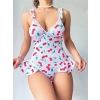 kapsulavm Vişne Desenli Fantezi Body