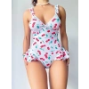 kapsulavm Vişne Desenli Fantezi Body