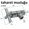 Artı Aç Kapa 4 Kollu Krom Çevirveli Taharet Musluğu (  )