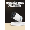 Ayaklı Projeksiyon Taşınabilir Mini Projektör Sinema Projektörü Android