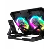 Ayarlanabilir Laptop Soğutucu Çift Fan RGB Işıklı Sessiz Çalışan