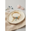 Baykuş Model Gold Renk Charmlı Bileklik