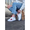 Beyaz Kırmızı Erkek Casual Ayakkabı