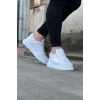 Beyaz Kot Kumaş Erkek Casual Ayakkabı