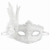 Beyaz Tüylü Venedik Lüks B Maskesi