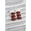 Bordo Vintage Model Gold Renk Kadın Küpe