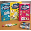 Boya Sil Bitmeyen Boyama 3 Kitap + Boya Kalemi Hediyeli