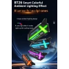 Bt26 Motosiklet Kask Kulaklık Bluetooth Rgb Işıklı 2 Eşleşme Özellikli 1000 Mah Intercom